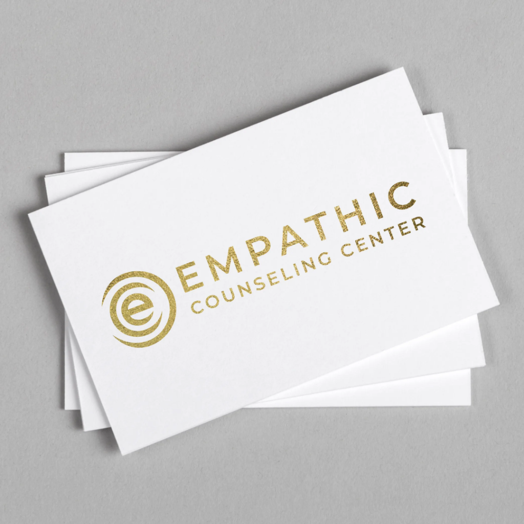 Raised Spot Gloss Gold Foil Business Card Number One Brands